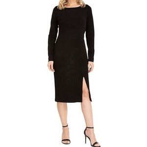 Forest Lily Black Midi Dress – Size 8